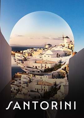Santorini Greece Glass
