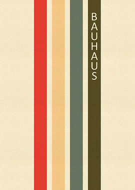 Poster Bauhaus color Lines