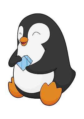 Penguin with Ice cubes