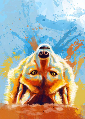 Funny Wolf Portrait