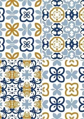 Mediterranean Blue Tile 64