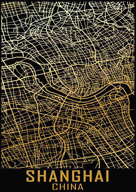 Shanghai China City Map