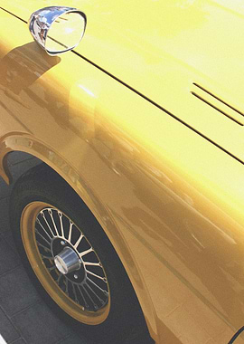 Yellow car minimalism