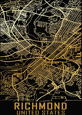 Richmond USA City Map
