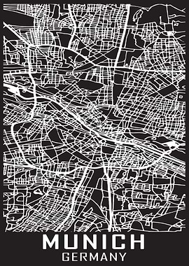 Munich Germany City Map