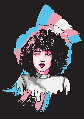 Afro Girl Transgender Flag