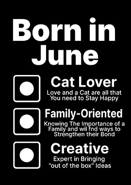 Birthday Born in June