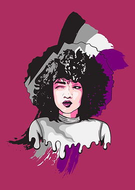 Afro Girl Asexual Flag