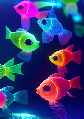 UV Bioluminescent Sealife