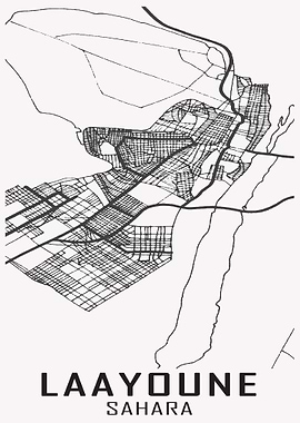 Laayoune Sahara City Map