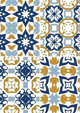 Mediterranean Blue Tile 68