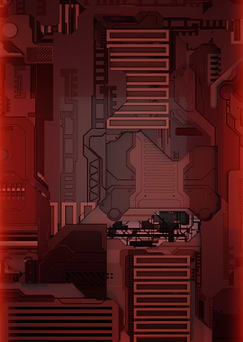 Red Board Circuit Art