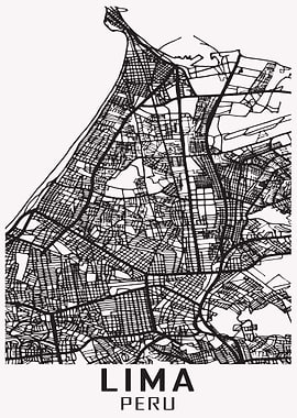 Lima Peru City Map