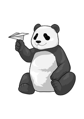 Panda Paper plane