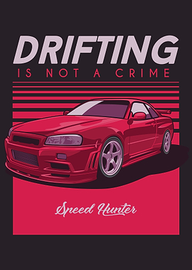 Vintage Car Drifting