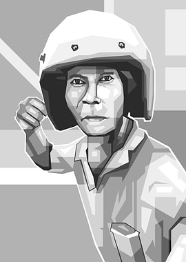 Grayscale Angry Artprint