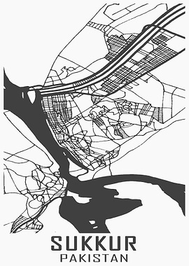 Sukkur Pakistan City Map