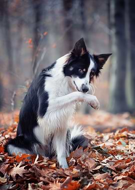 Border collie dog portrait