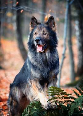 German Shepherd in forest