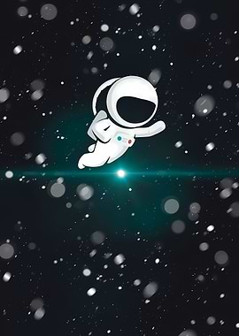 Cute Astronaut Flying