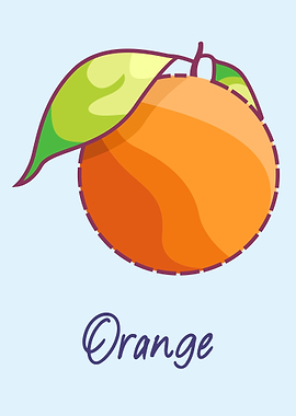 Vector Orange Fruit Poster