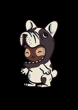 Sloth frenchie costume