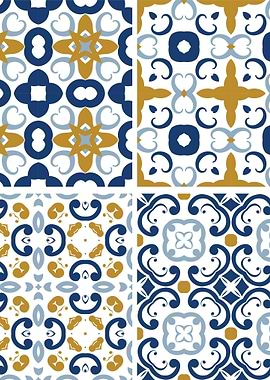 Mediterranean Blue Tile 90