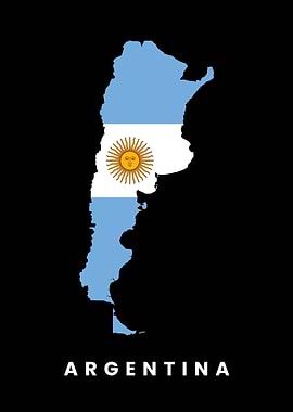 Argentina map flag