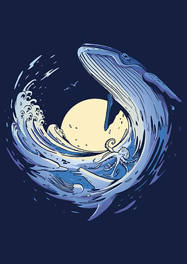 Whale Fish painted