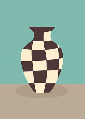 Minimal Checkerboard Vase