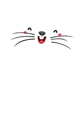 Cute white mole face