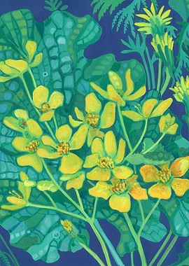 Marsh Marigold Floral Art
