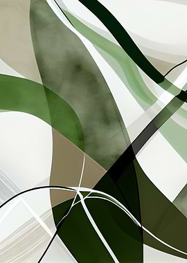 Green Abstract Painting