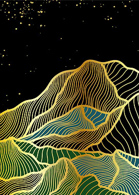 Gold mountain wallpaper