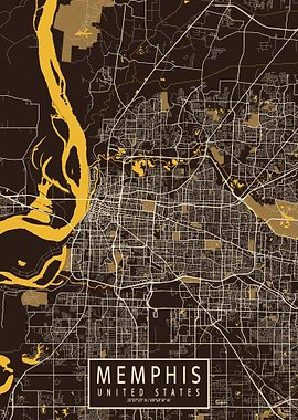 Memphis City Map Pastel