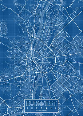 Budapest Map Blueprint