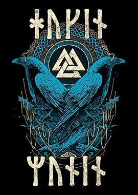 Viking Odin Raven Runes