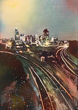 Raleigh NC Skyline Art