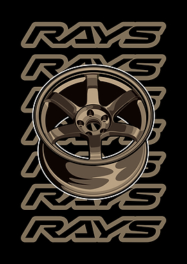 Rays TE37 Wheel Racing Car