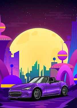 Synthwave Racing Car