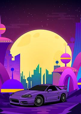 Synthwave Racing Car