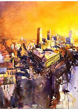 Raleigh NC city painting