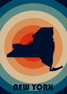 New york retro landscape