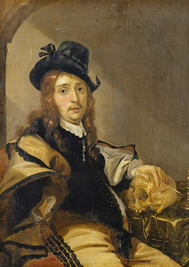 Self Portrait with skull