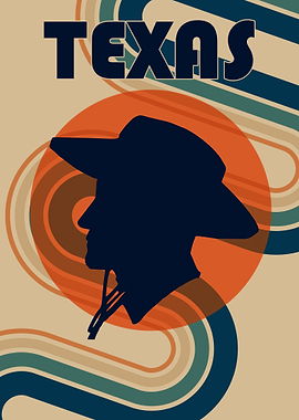 Texas retro landscape