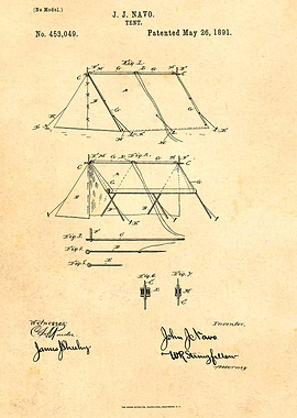 Retro Camping Tent Patent