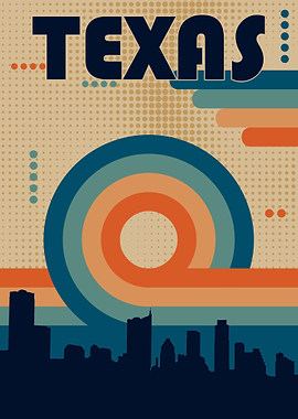 Texas retro landscape