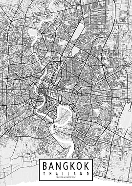 Bangkok City Map Light