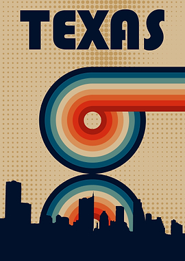 Texas retro landscape