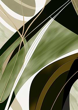 Gold And Green Abstract